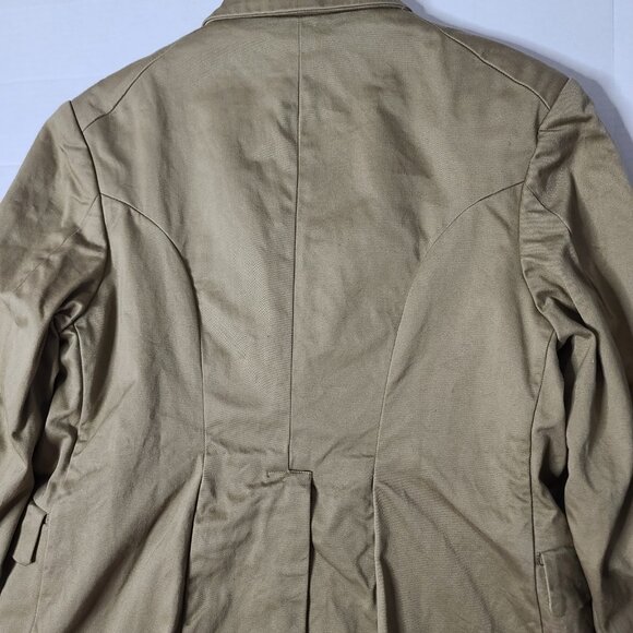 COMME DES GARCONS Curved Front Tailored Dart Jacket RO-J021 Khaki/Beige L NWOT - Picture 13 of 16